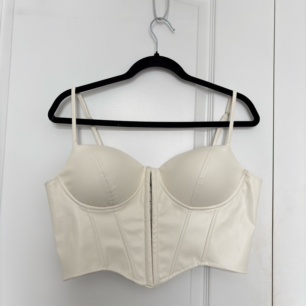 Windsor Cream Bustier Crop Top